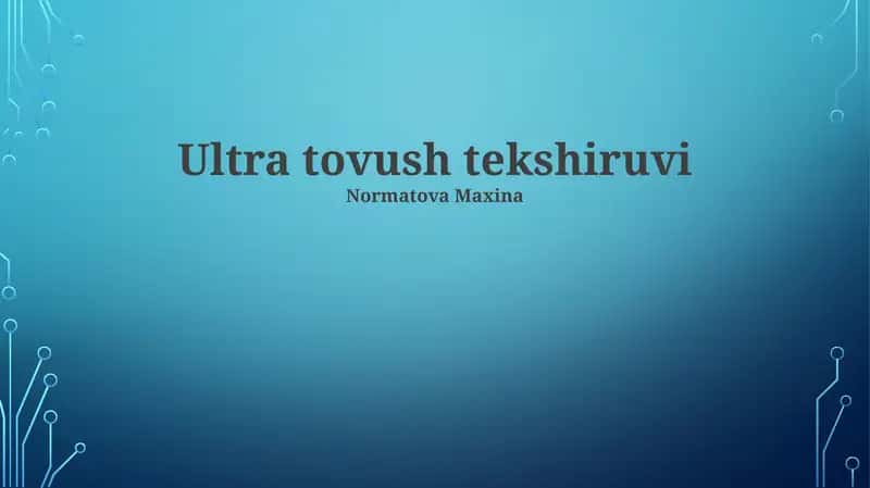 Ultra tovush tekshiruvi 1