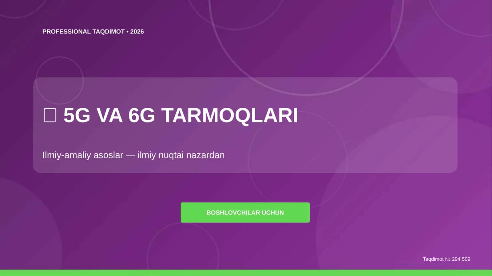 PROFESSIONAL TAQDIMOT • 2026 1
