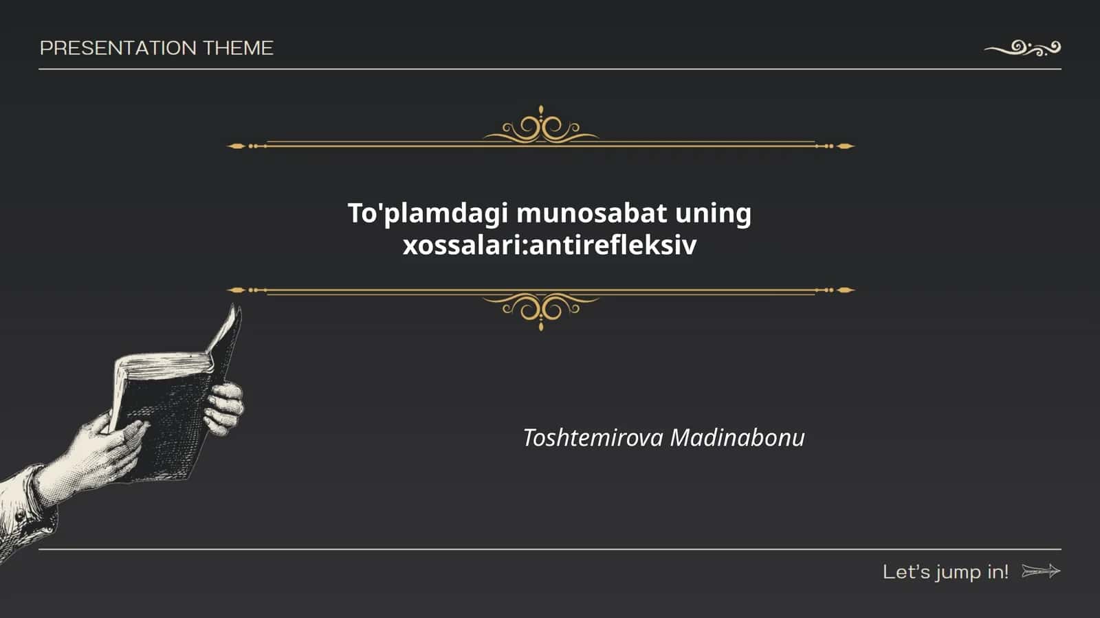 Munosabatlar nazariyasi 1