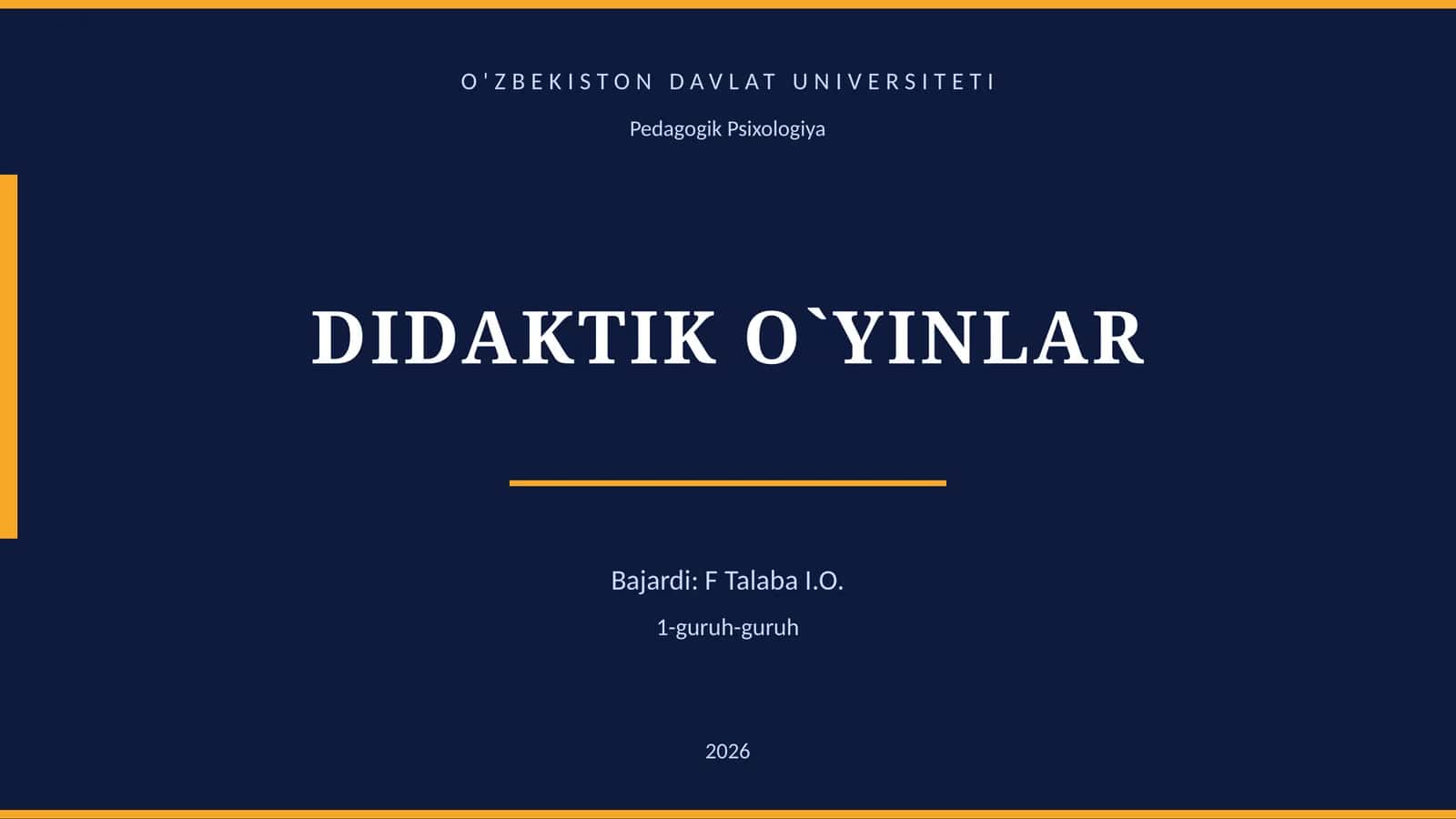 DIDAKTIK O`YINLAR 1