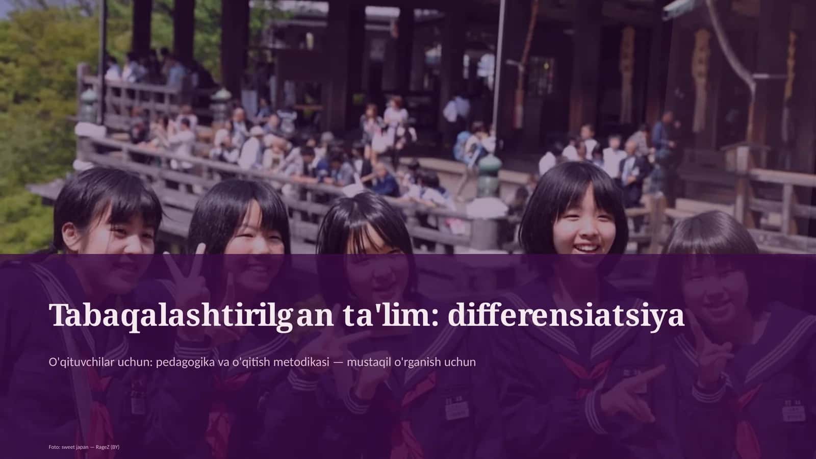 Tabaqalashtirilgan ta'lim: differensiatsiya 1