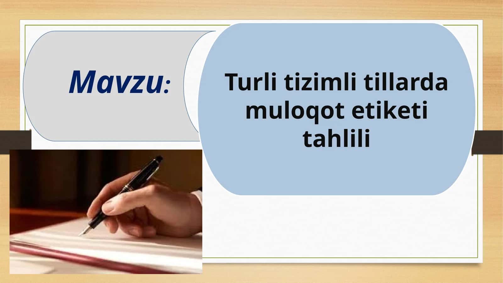 Turli tizimli tillarda muloqot etiketi tahlili 1