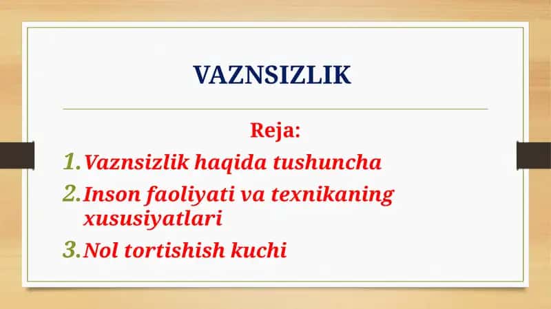 VAZNSIZLIK 1