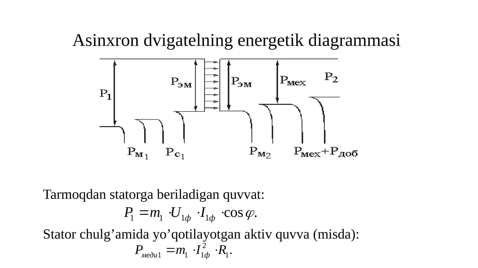 Asinxron dvigatelning energetik diagrammasi 1