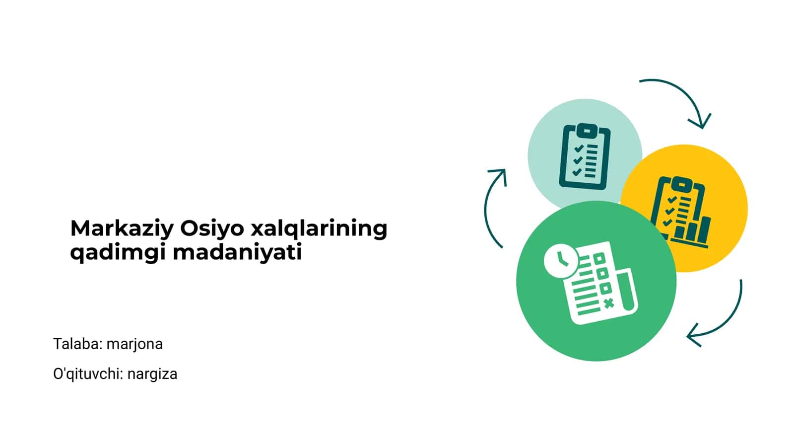 Markaziy Osiyo xalqlarining qadimgi madaniyati 1