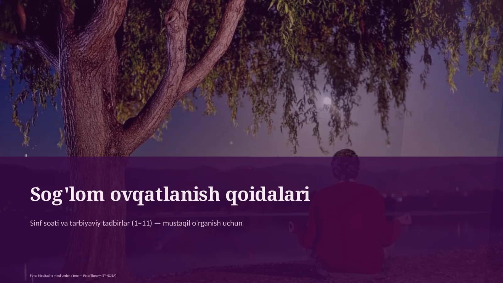 Sog'lom ovqatlanish qoidalari 1