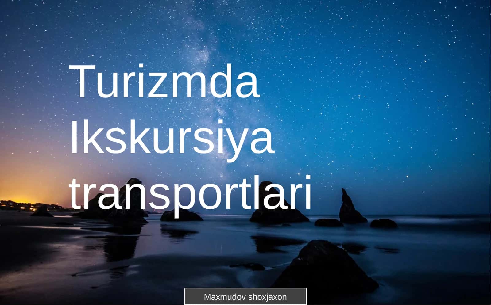 Turizmda Ikskursiya transportlari 1