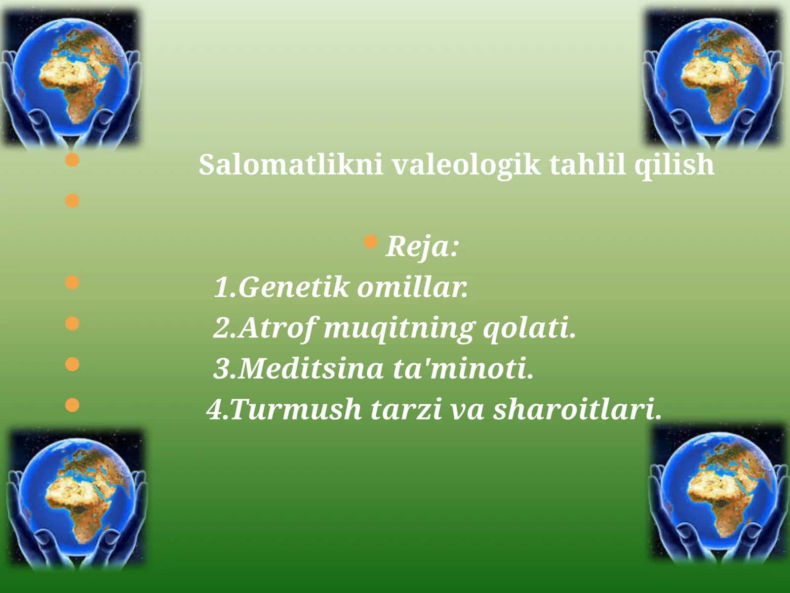Salomatlikni valeologik tahlil qilish 1