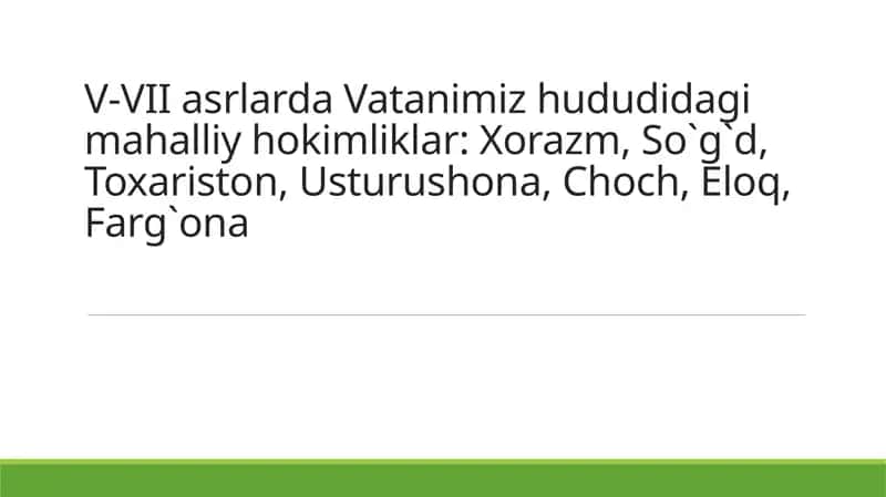 Vatanimiz hududidagi mahalliy hokimliklar 1