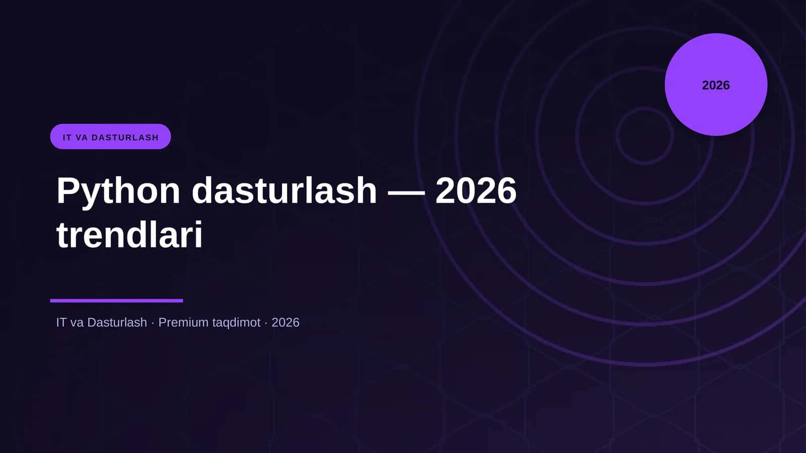 Python dasturlash — 2026 trendlari 1