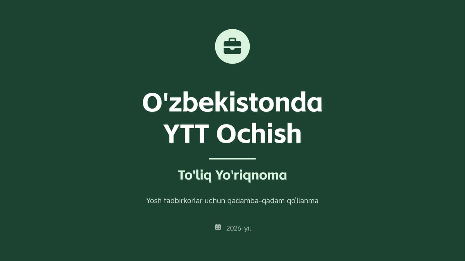 YTT Ochish To'liq Yo'riqnoma 1