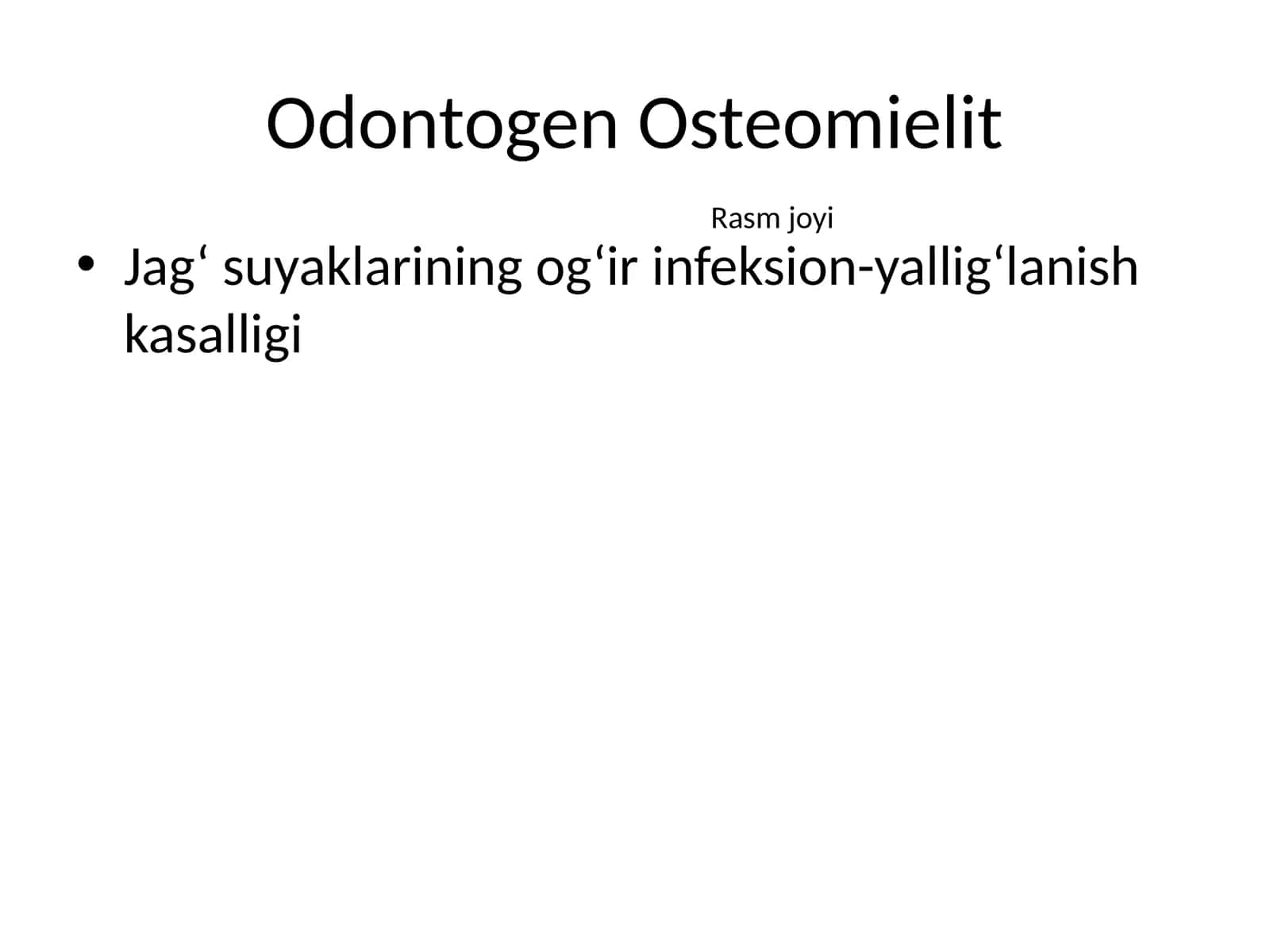 Odontogen Osteomielit 1