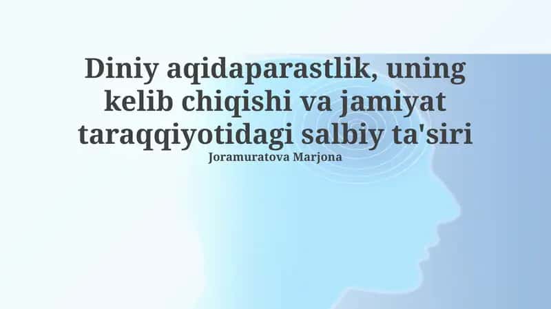 Diniy Dogmatizm 1