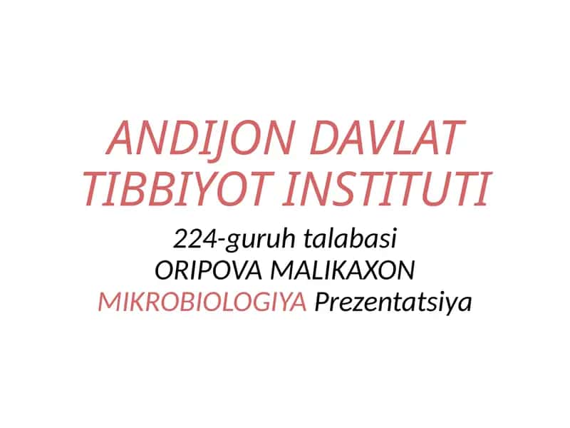 Havo-tomchi infeksiyalari. Bo'g'ma (difteriya), ko'kyo'tal, sil, klebsiellatasnifi. Ularkeltiribchiqaradigankasalliklarvaprofiliktikasi 1