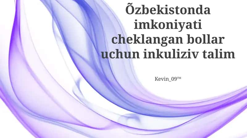 O'zbekistonda Inklyuziv Ta'lim 1