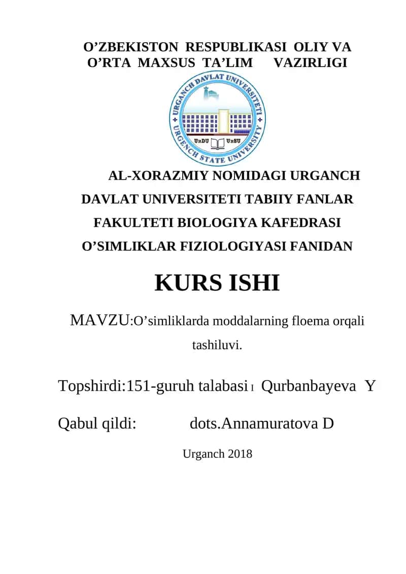 O’simliklarda moddalarning floema orqali tashiluvi 1