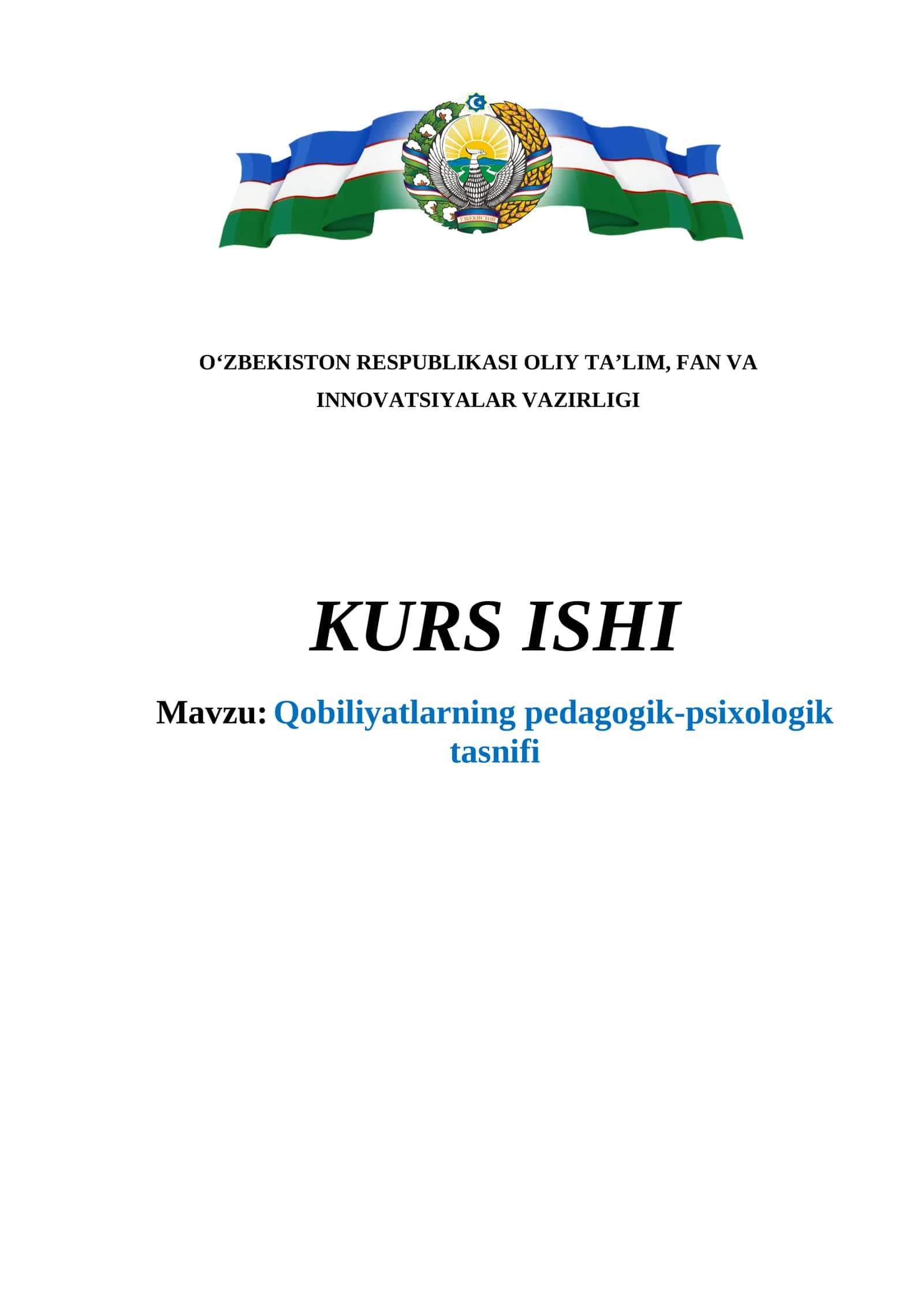 Qobiliyatlarning pedagogik-psixologik tasnifi 1