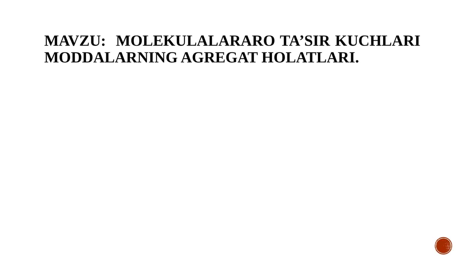 Agregat holatlar 1