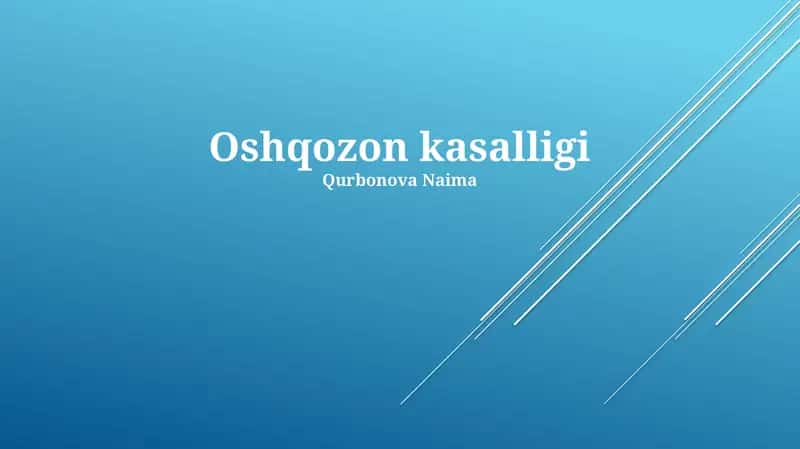 Oshqozon kasalligi 1