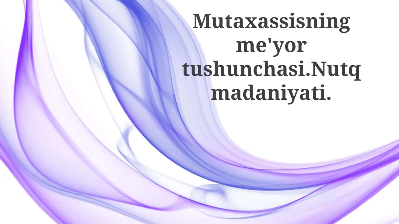 Mutaxassis standartlar 1