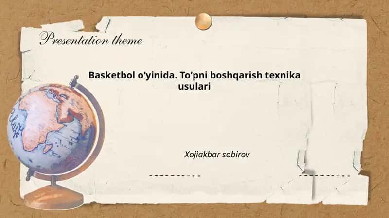 Basketbol oʻyinida. Toʻpni boshqarish texnika usulari 1