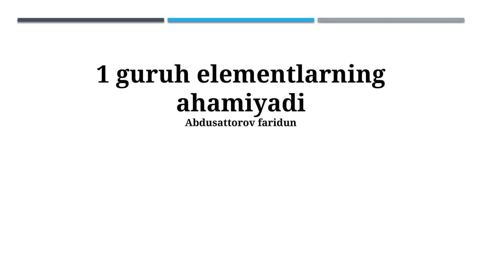 1-guruh elementlarining sanoatdagi ahamiyati 1