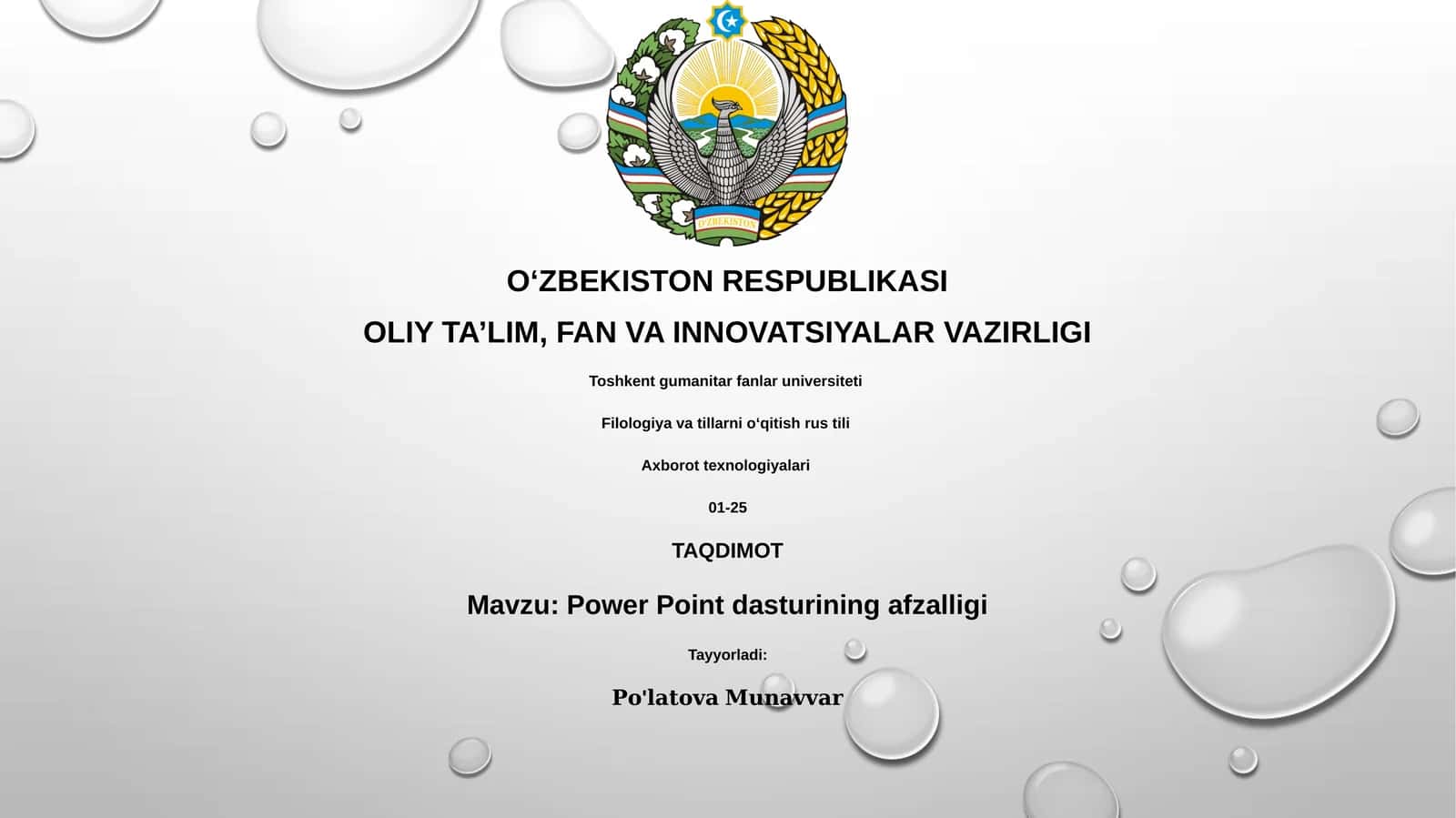 Power Point dasturining afzalligi 1