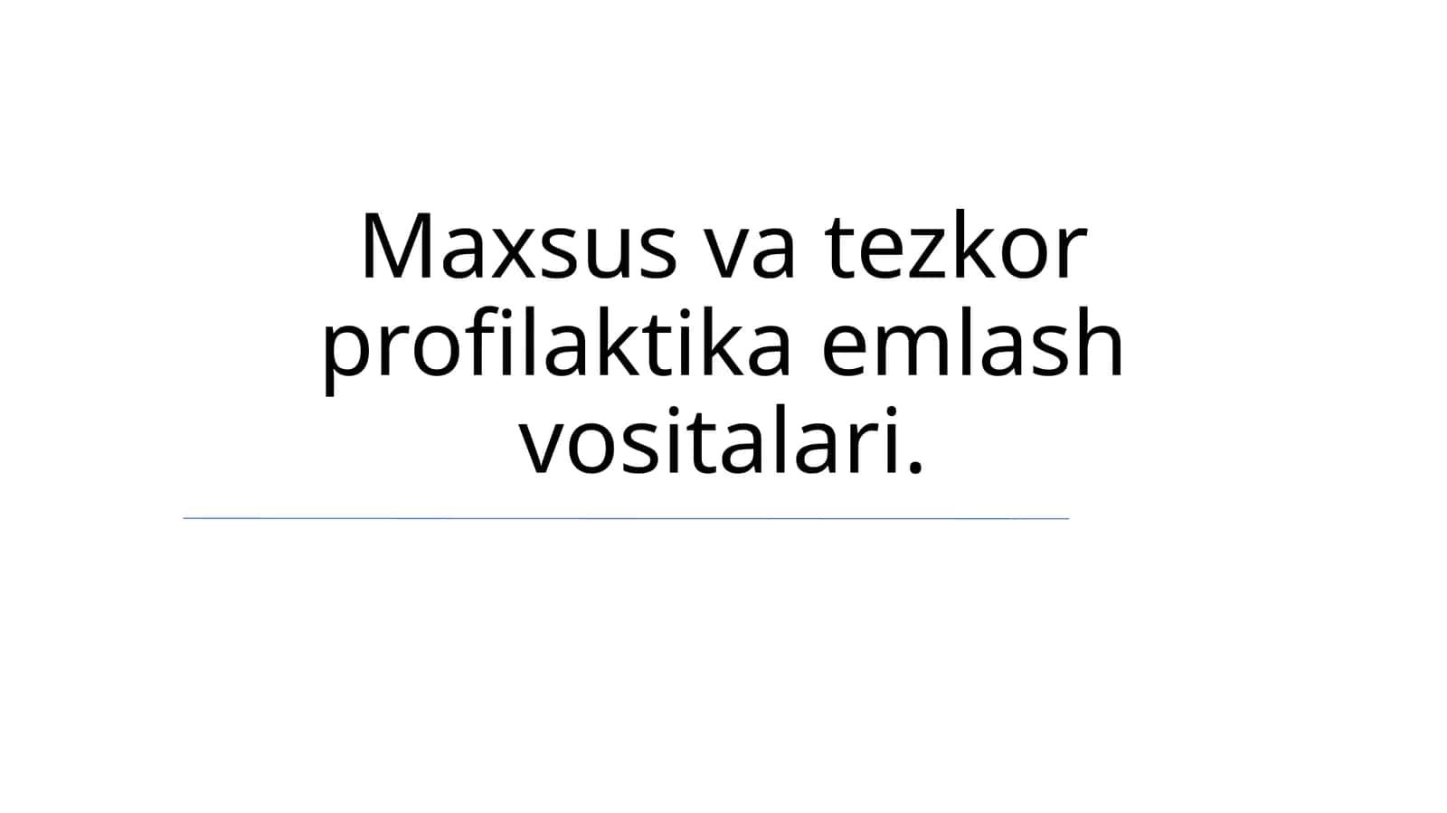 Maxsus va tezkor profilaktika emlash vositalari 1
