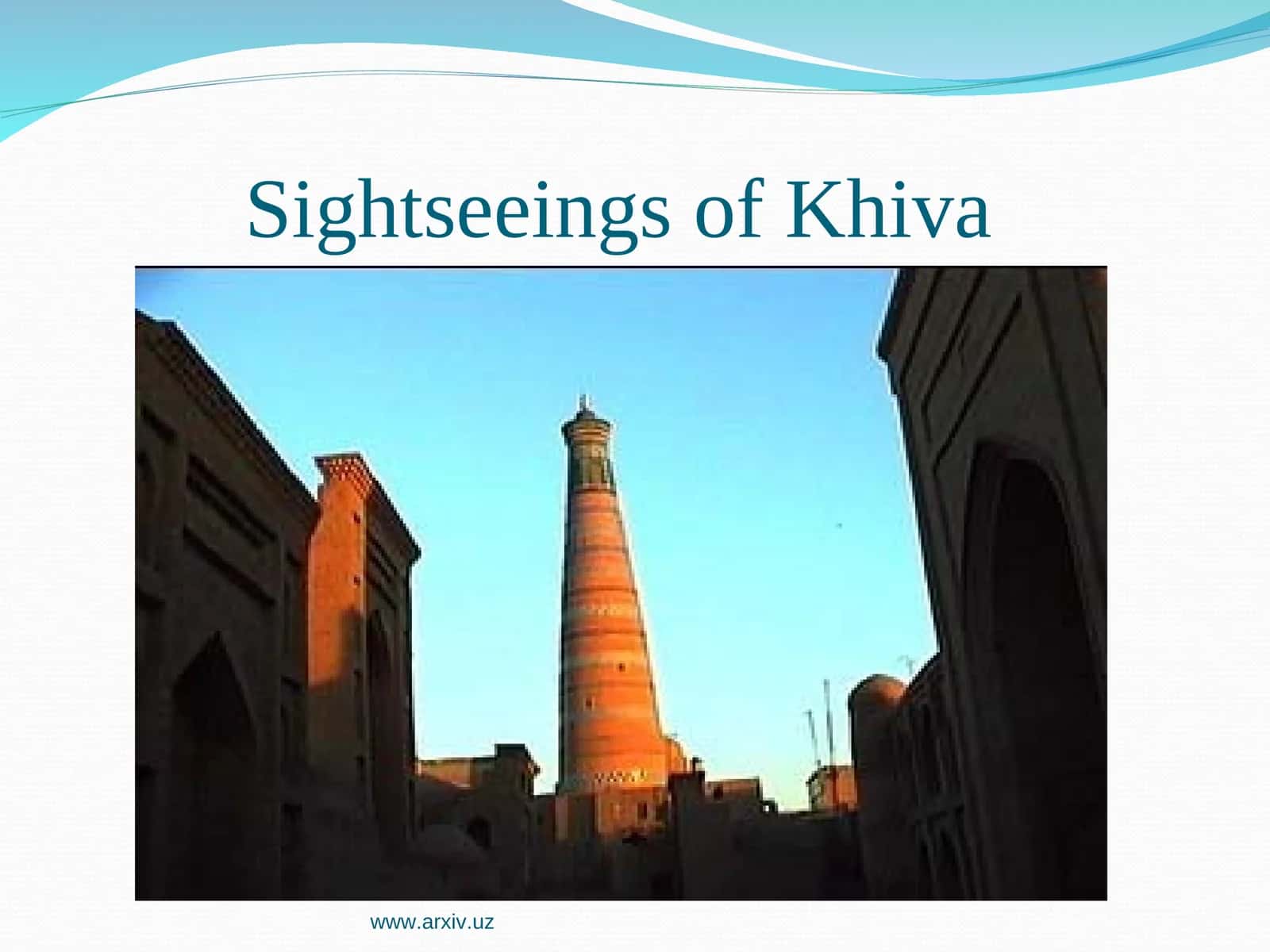Sightseeings of Khiva 1