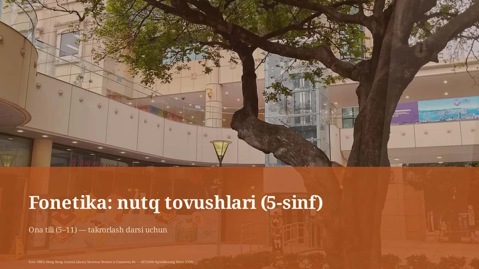 Fonetika: nutq tovushlari (5-sinf) 1
