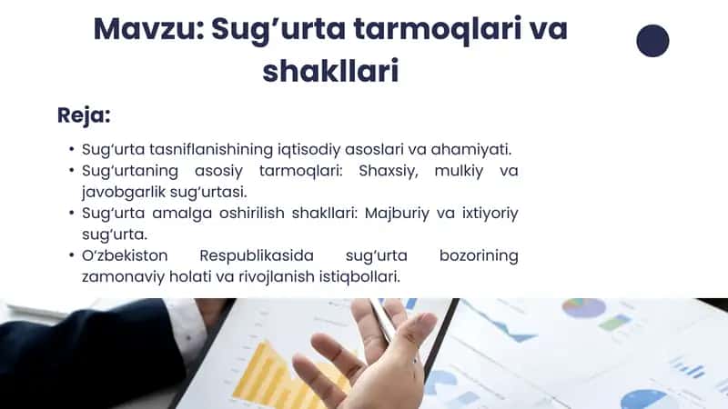 Sug’urta tarmoqlari va shakllari 1