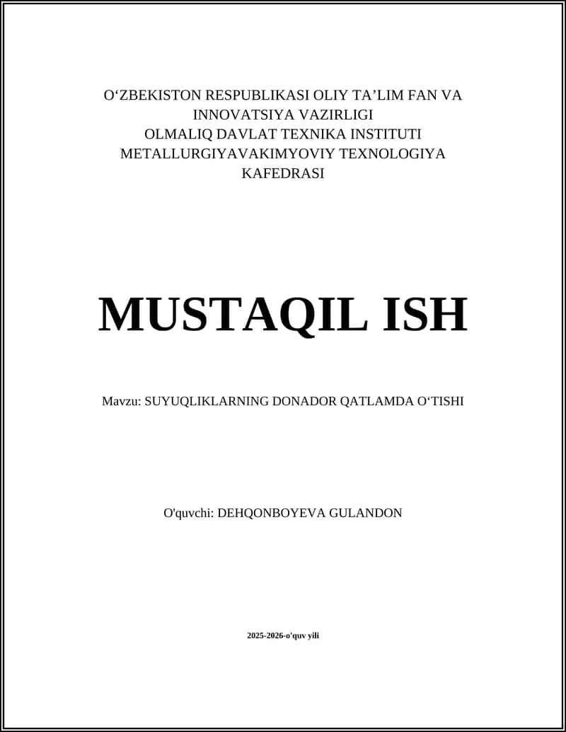 SUYUQLIKLARNING DONADOR QATLAMDA OʻTISHI 1
