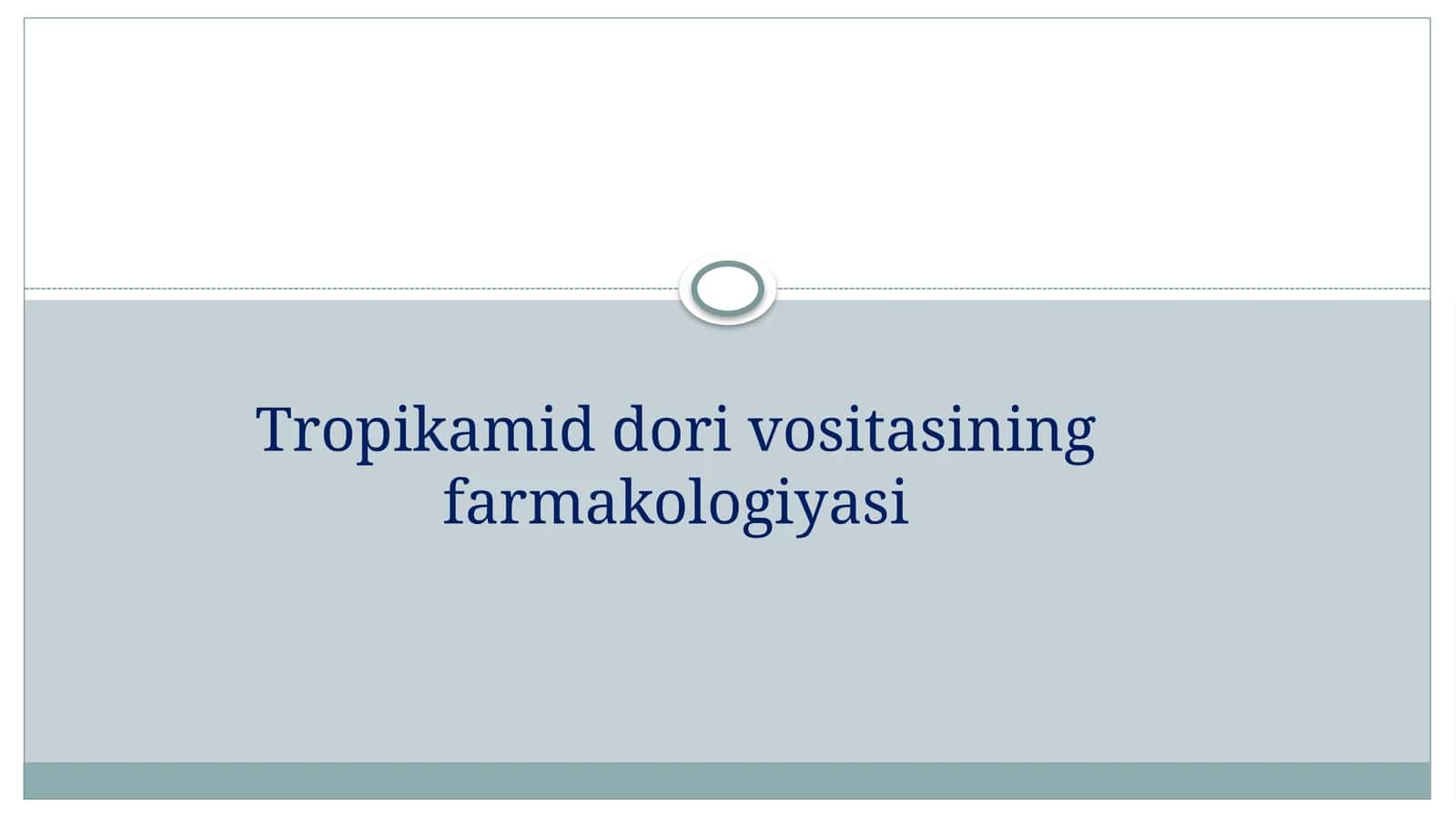 Tropikamid dori vositasining farmakologiyasi 1