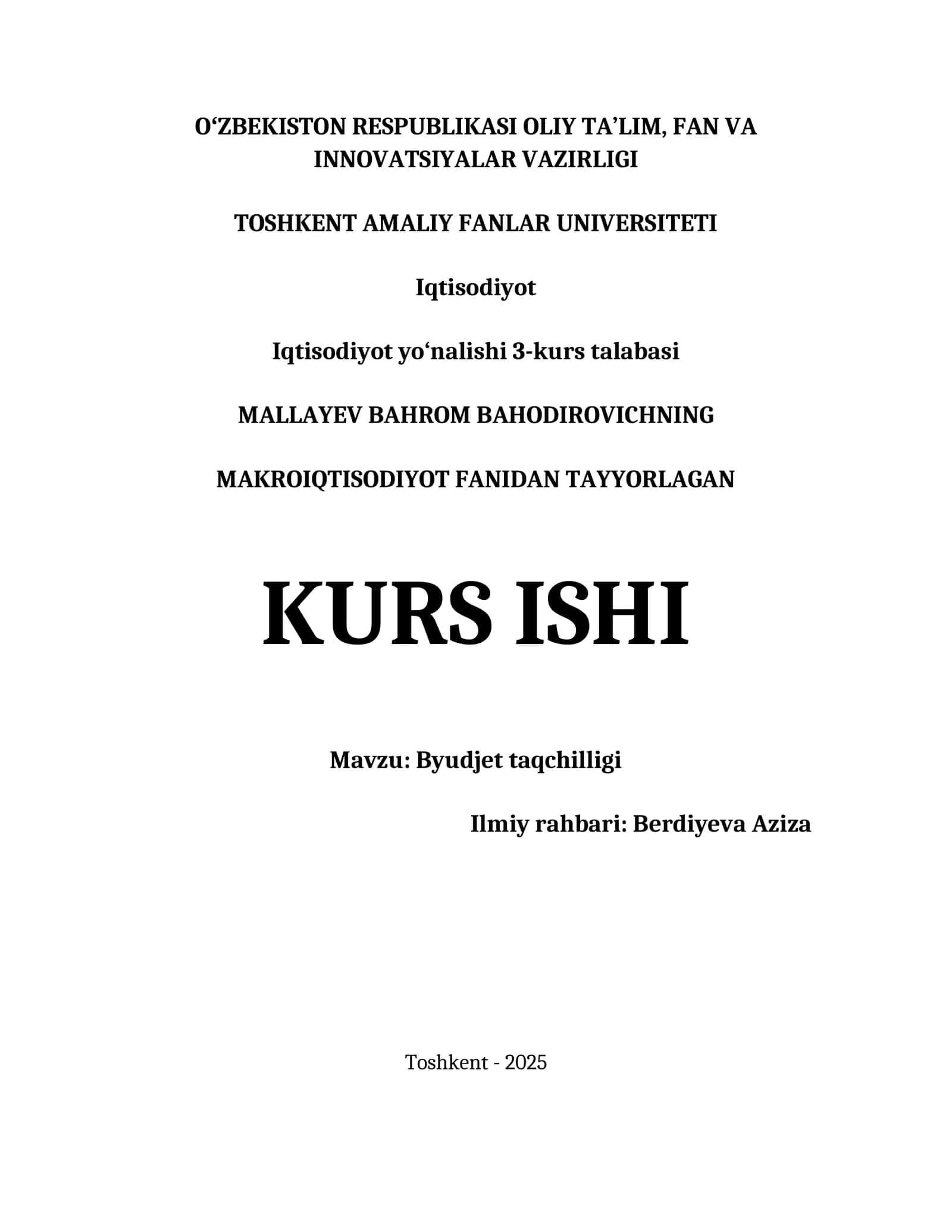 Byudjet taqchilligi 1