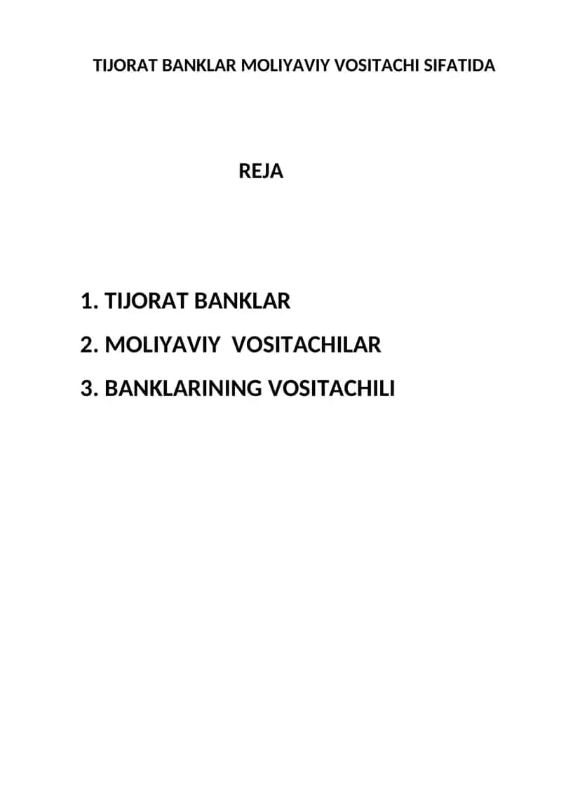 Tijorat banklari 1