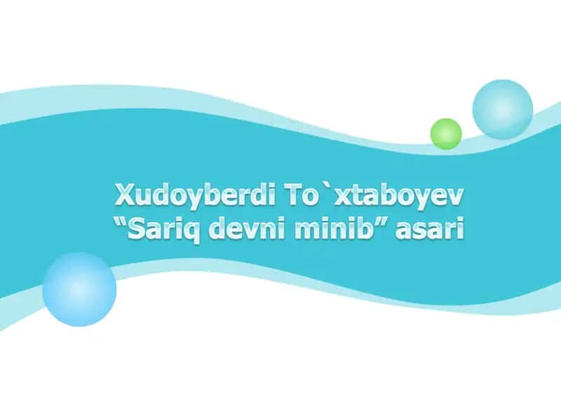 O`zbek bolalar adabiyoti 1