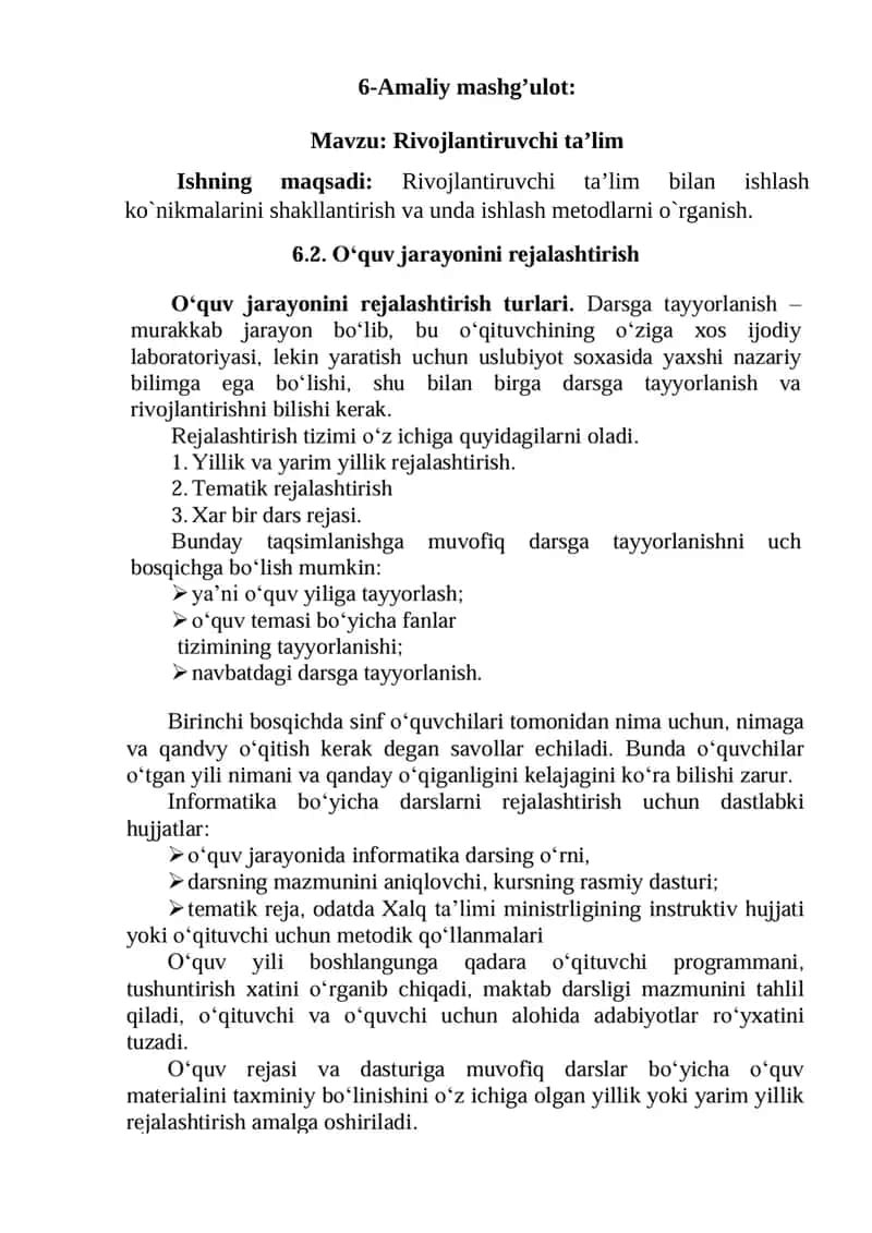 Rivojlantiruvchi ta’lim 1