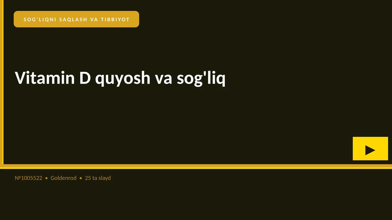 Vitamin D quyosh va sog'liq 1