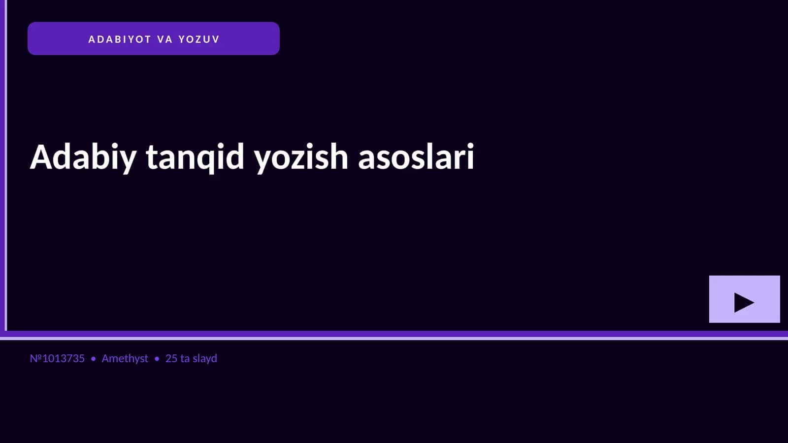Adabiy tanqid yozish asoslari 1