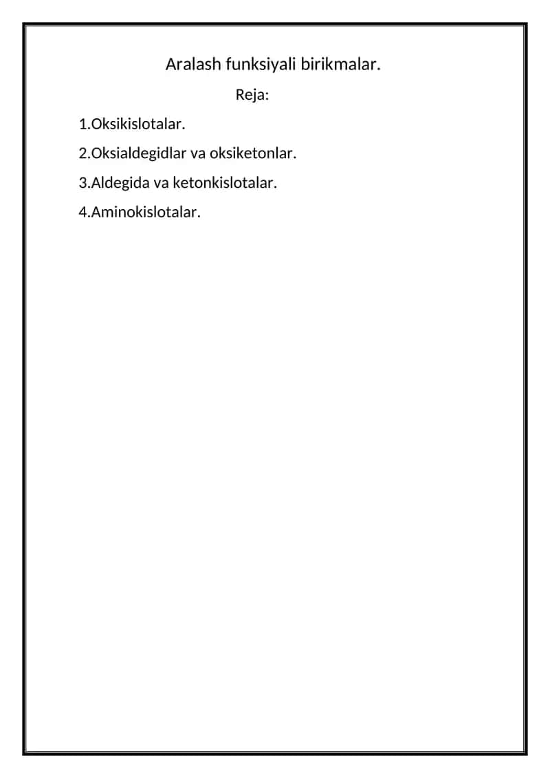 Aralash funksiyali birikmalar 1