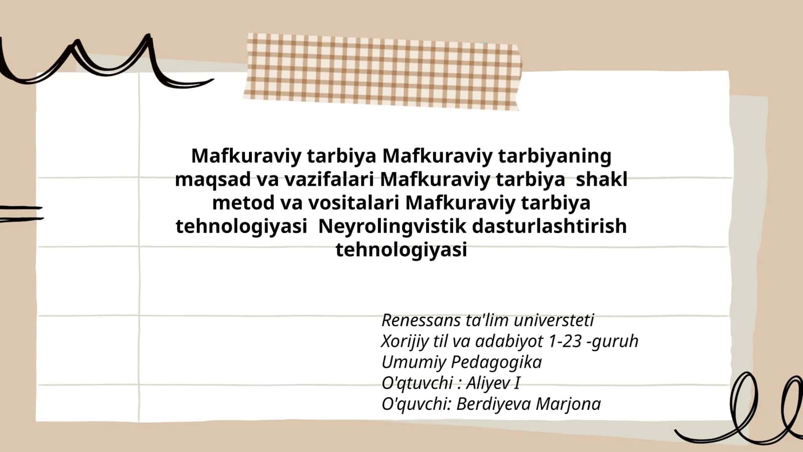 Mafkuraviy tarbiya 1