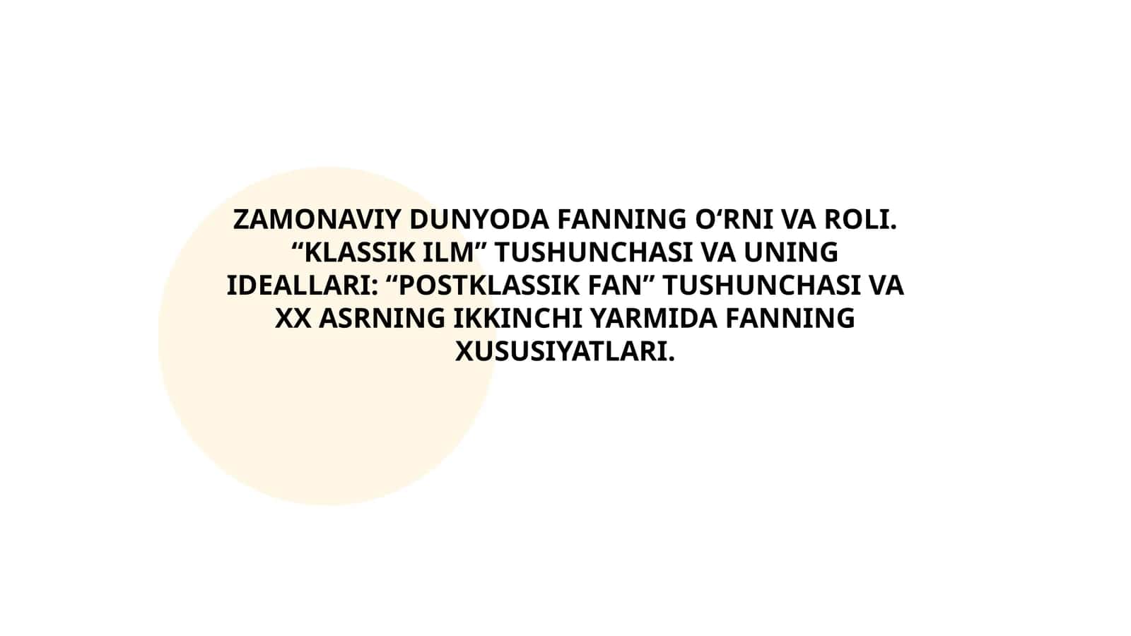 ZAMONAVIY DUNYODA FANNING O‘RNI VA ROLI 1