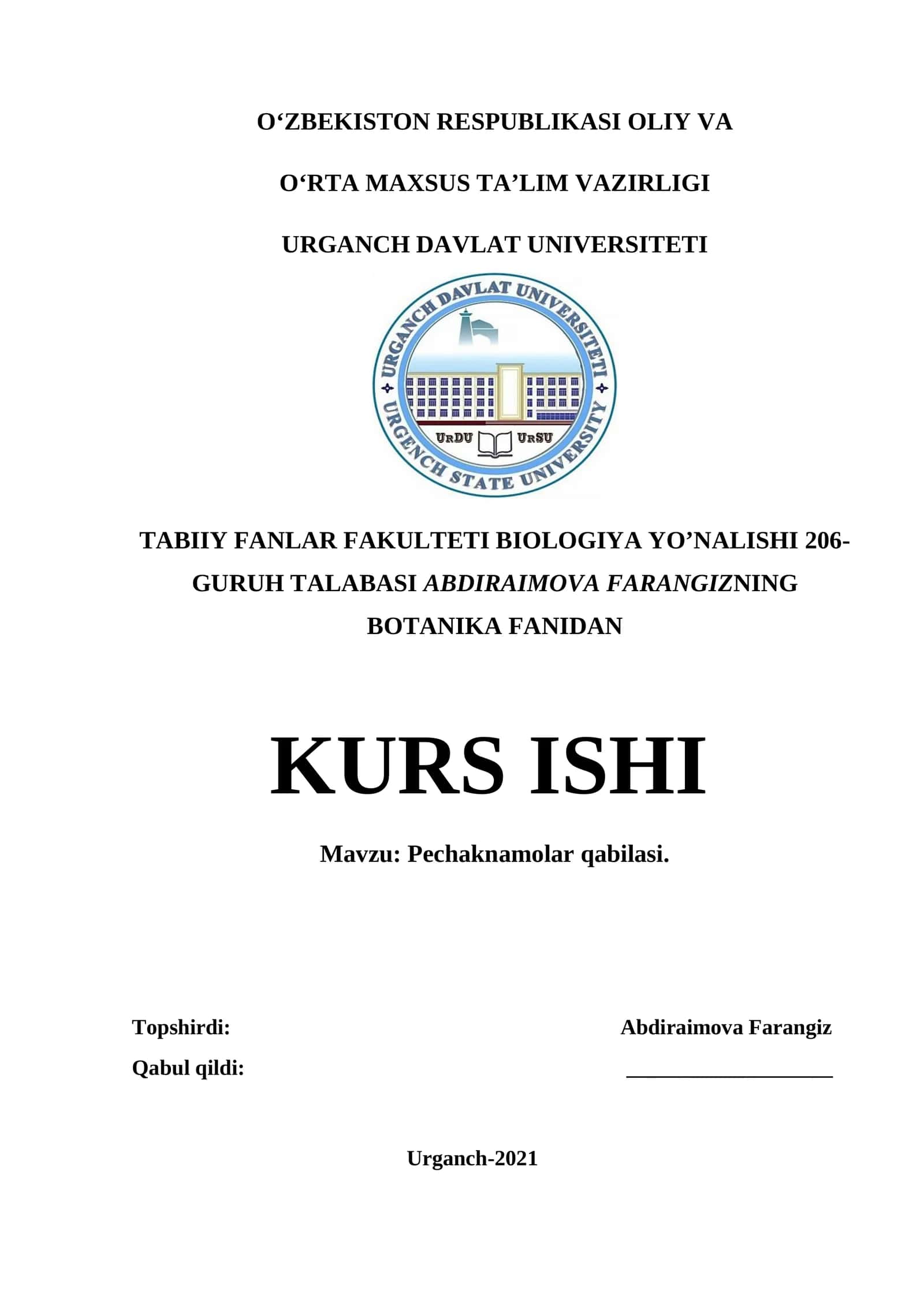 Pechaknamolar qabilasi 1