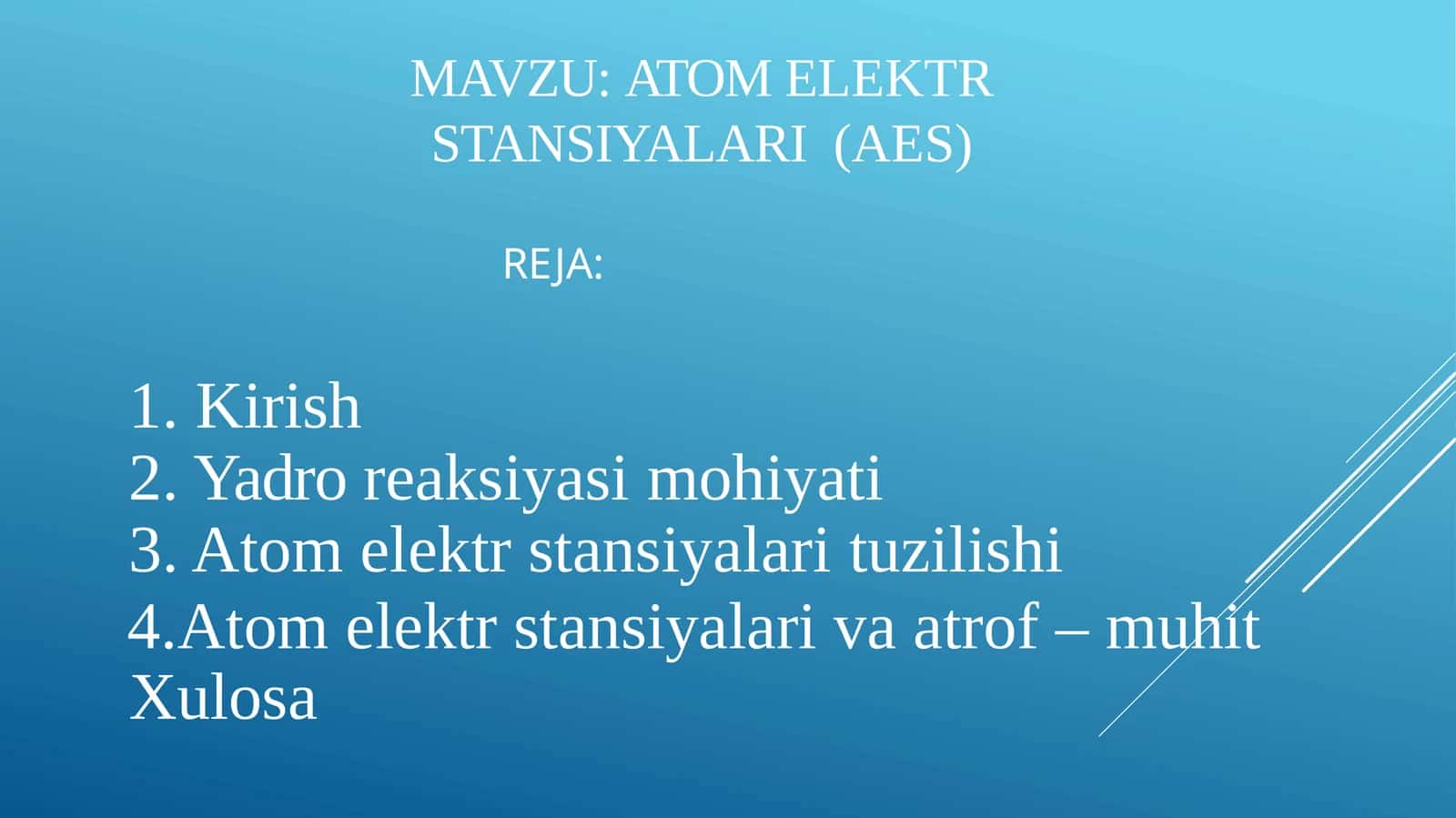 Atom Elektr Stansiyalari (AES) 1