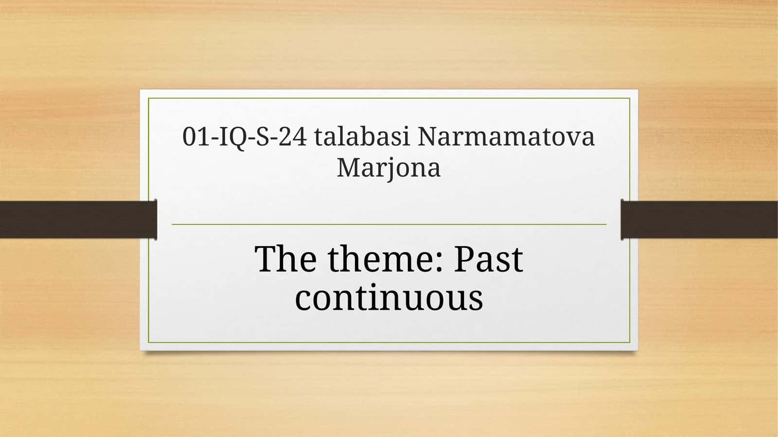 Past continuous tense 1