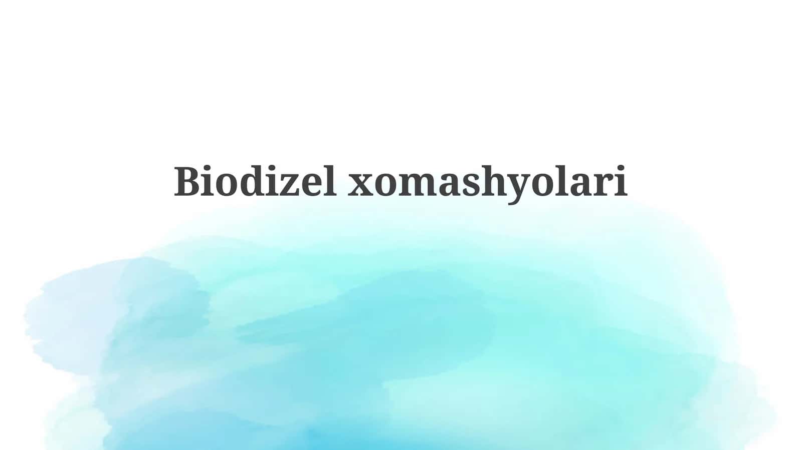 Biodizel xomashyosi 1