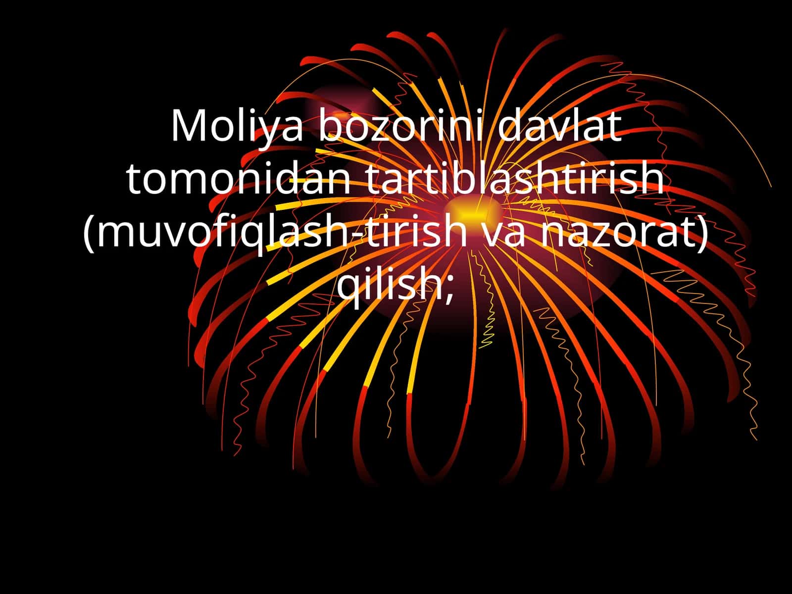 Moliya bozorini muvofiqlashtirish asoslari 1