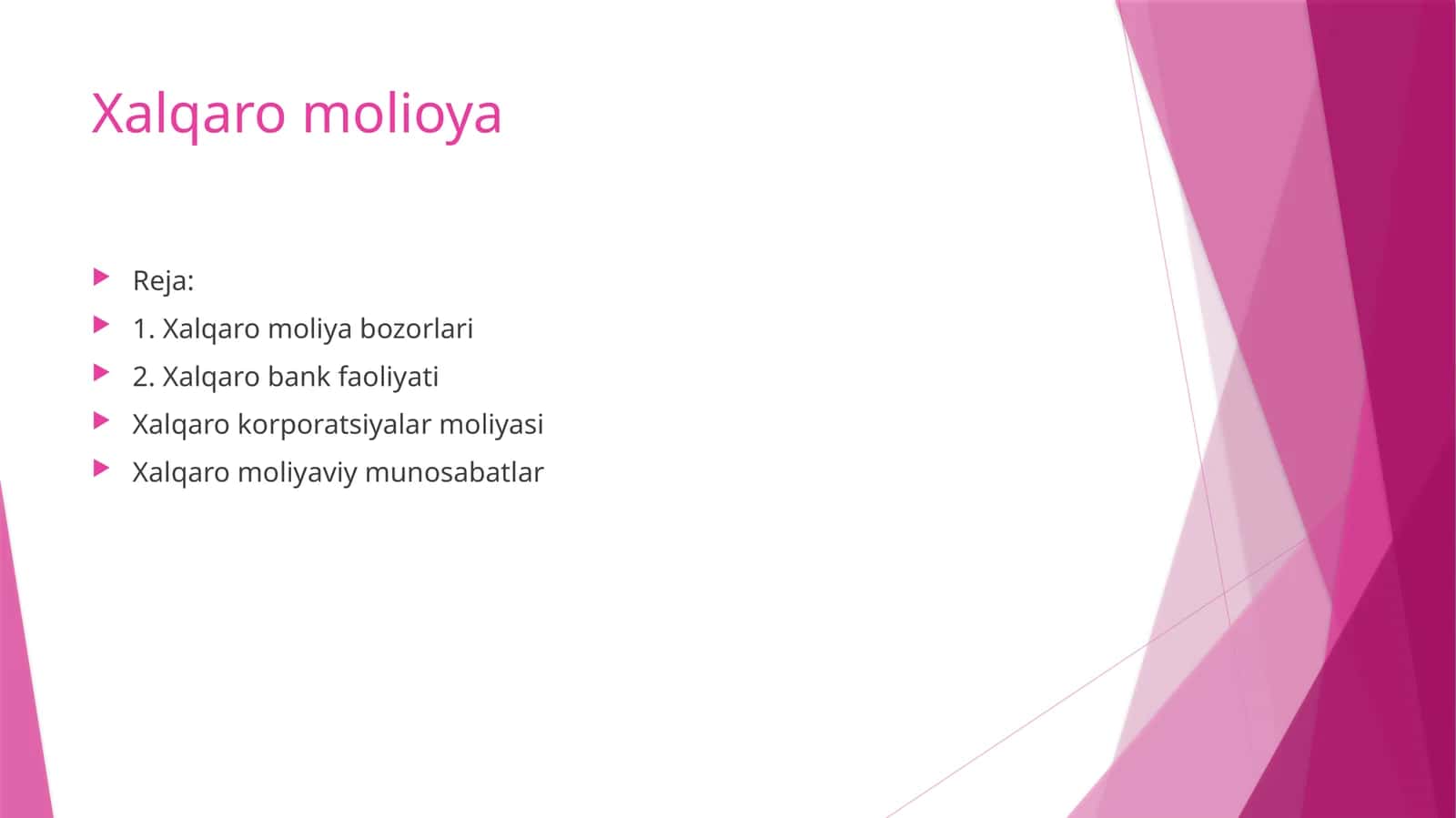 Xalqaro moliya 1