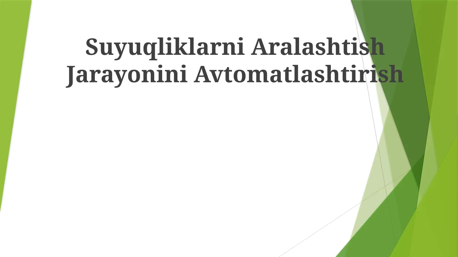 Suyuqliklarni Aralashtish Jarayonini Avtomatlashtirish 1