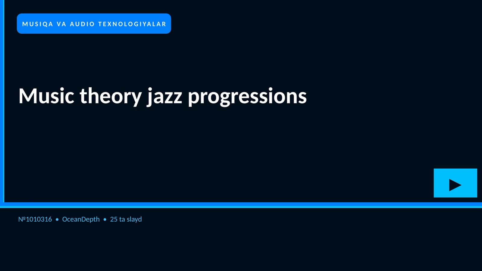 Music theory jazz progressions 1